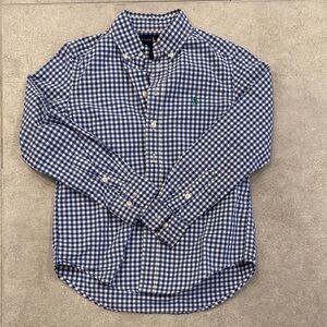 Ralph Lauren Navy and White Plaid Boy's Shirt